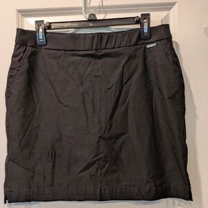Rafaella Women's Comfort Waistband Front Pockets Stretch Skort (Black, L) NWOT